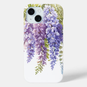 Elegante lila Aquarellwisteria blühend Case-Mate iPhone Hülle