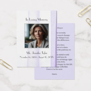 Elegante Lila Beerdigungskarte