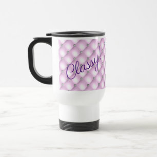 Elegante Lila Bling Glam Sparkle Klasse Reisebecher