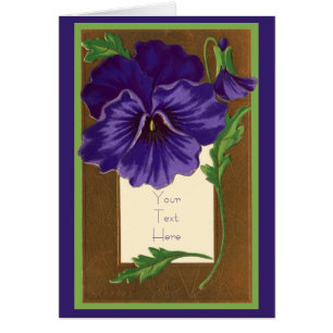 Elegante Lila Blume, benutzerdefinierbare Karte