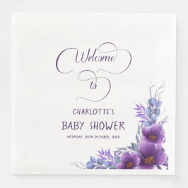 Elegante Lila Blume Kinderdusche Serviette