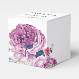 Elegante Lila Blume Personalisiert Hochzeit Geschenkschachtel