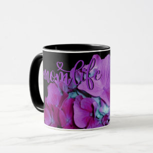 Elegante lila Blume Tasse