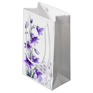 Elegante lila Blumen  Kleine Geschenktüte