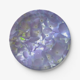 Elegante, lila Blumen Lavender Hydrangeas Pappteller
