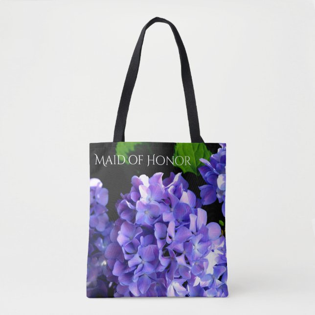 Elegante, lila, blumengeschmückte Hydrangeas (Vorderseite)
