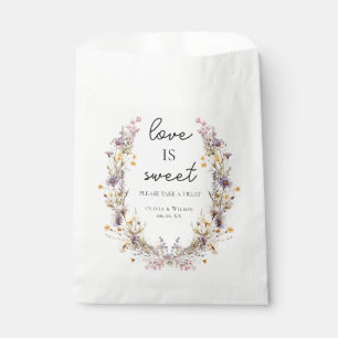 Elegante Lila Blumenhochzeit Geschenktütchen