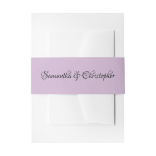 Elegante Lila Blumenhochzeit Personalisiert Einladungsbanderole