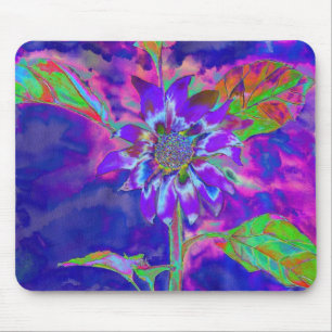 Elegante lila Blumensonne Mousepad