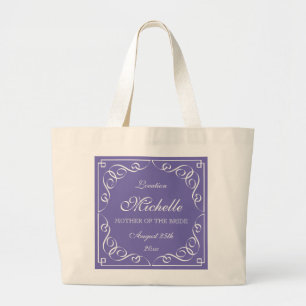 Elegante lila Brautmutter-Hochzeitstasche Jumbo Stoffbeutel