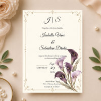 Elegante lila Calla-Lilien-Hochzeit