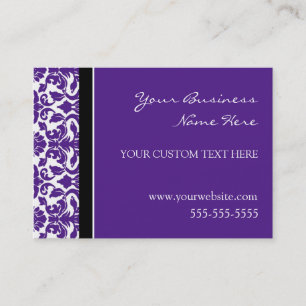 Elegante lila Damast-Geschäfts-Karten Visitenkarte