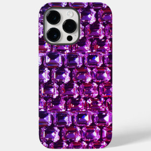 Elegante lila Edelsteine-Diamanten Case-Mate iPhone 14 Pro Max Hülle