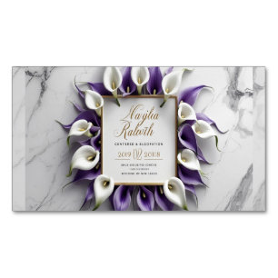 Elegante Lila Einladung von Calla Lily Hochzeit mi