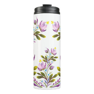 Elegante Lila Florals Thermosbecher