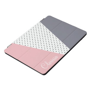 Elegante lila geometrische Polkapunkte des iPad Pro Cover