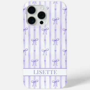 Elegante lila gestreifte Koketten-Schleifen mit Mo Case-Mate iPhone Hülle