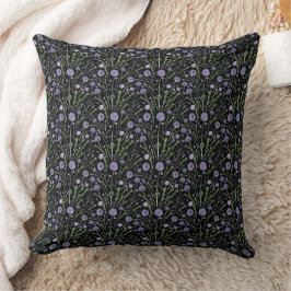 Elegante Lila grüne Blume Kissen