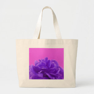 Elegante lila Himbeer-Blumen Jumbo Stoffbeutel