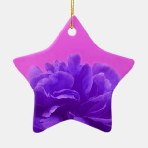 Elegante lila Himbeer-Blumen Keramik Ornament
