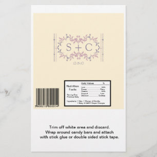 Elegante lila Hochzeit große Hershey's-Verpackung Flyer