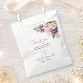 Elegante Lila Hochzeit und Hochzeit der Elfenbeink Geschenktütchen