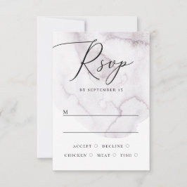 Elegante lila Hochzeit von Aquarellen RSVP Karte