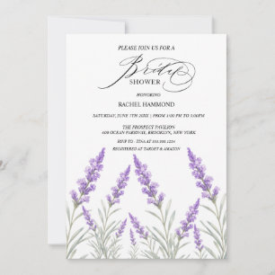 Elegante lila Hochzeitseinladung für den Brautjung Einladung