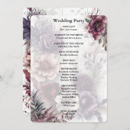 Elegante lila Hochzeitsfeier, Rosa und Maron Einladung
