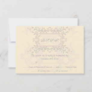 Elegante Lila Hochzeitskarte Einladung