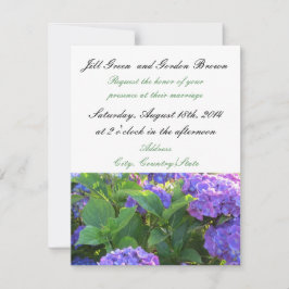 Elegante Lila Hydrangea Hochzeit Einladung