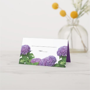 Elegante Lila Hydrangea Wedding Platzkarte