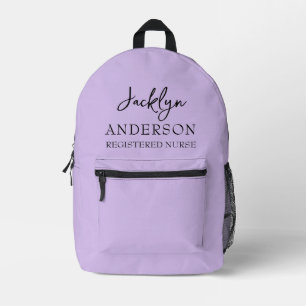 Elegante Lila, kundenspezifische Krankenversicheru Bedruckter Rucksack
