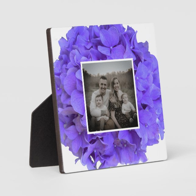 Elegante lila Lava lilac blühende Hydrangeas Fotoplatte (Vorderseite)