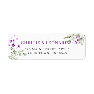 Elegante Lila Lavander Blume Modernes Label
