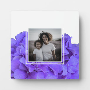 Elegante lila Lavendel Flieder florale Hortensien Fotoplatte