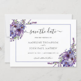 Elegante Lila Lavendel Peonies Hochzeit Save The Date