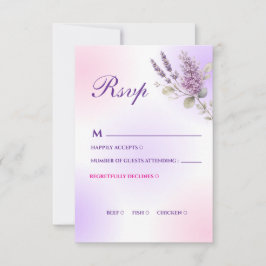 Elegante lila Lavendel-RSVP-Karte RSVP Karte