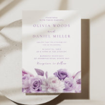 Elegante lila Lavendelrosen Hochzeit