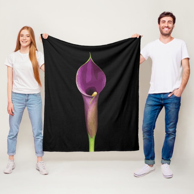 Elegante Lila Lily Illustration Fleecedecke (Beispiel)