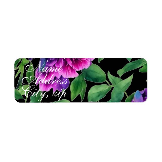 Elegante lila magenta Aquarellblumen Blume (Vorne)