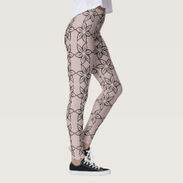 Elegante, Lila Moderne Blume Leggings