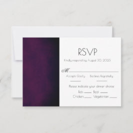 Elegante Lila Ombre Modern Wedding RSVP Card Karte