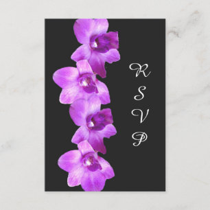 Elegante Lila Orchids RSVP-Karte RSVP Karte