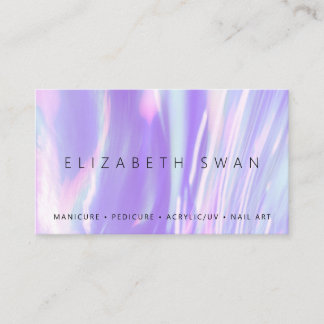 Elegante Lila Pastel Business Card Visitenkarte