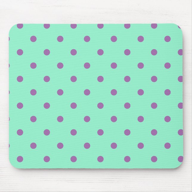 elegante lila Pfefferminzpolka Mousepad (Vorne)