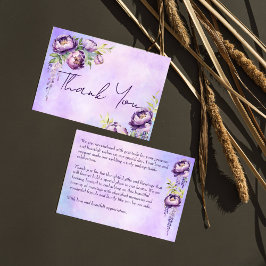 Elegante lila Ponies lilac wisteria vielen Dank Dankeskarte