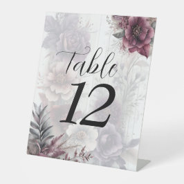 Elegante lila, rosa und blumenreiche Hochzeit Sockelschild