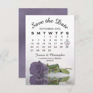 Elegante Lila Rose Hochzeitskalender Save The Date