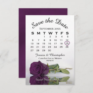 Elegante Lila Rose Romantische Hochzeitsskalender Save The Date